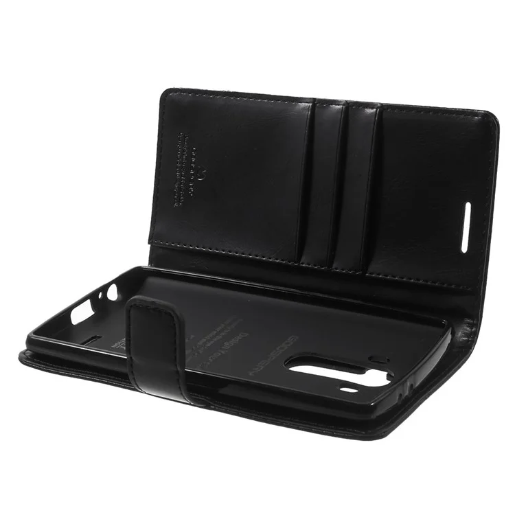 MERCURY GOOSPERY Blue Moon Flip Leather Stand Case for LG G4 - Black