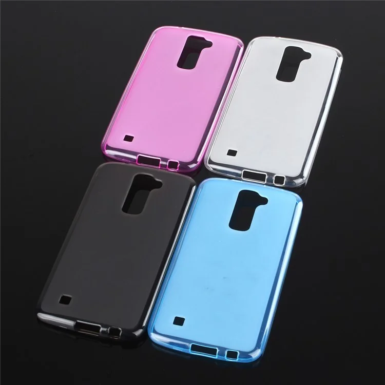 50Pcs/Lot Double-sided Frosted TPU Case Cover for LG K10 - Pink