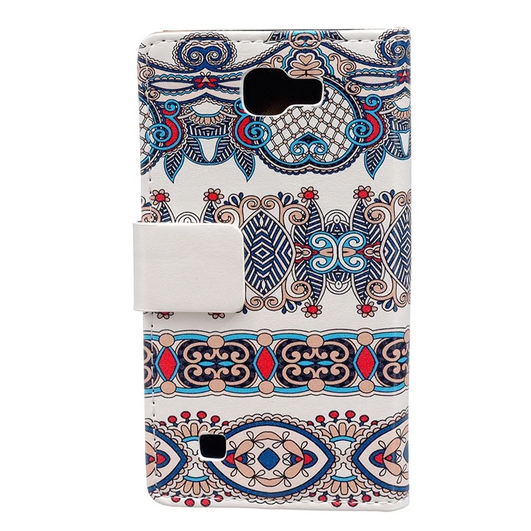 Wallet Leather Stand Case for LG K4 - Classic Style Pattern