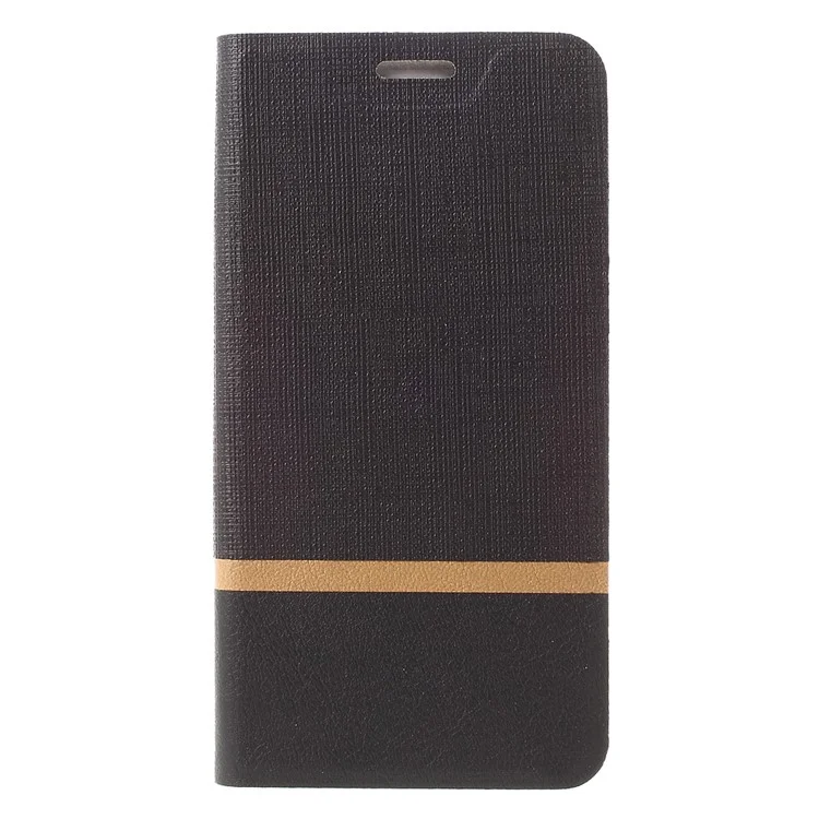 Cross Texture PU Leather Card Slot Case for LG K8 Built-in Steel Sheet - Black
