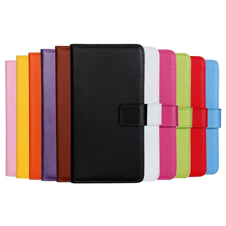 Genuine Split Leather Wallet Magnetic Flip Case for LG G5 / G5 SE - Black