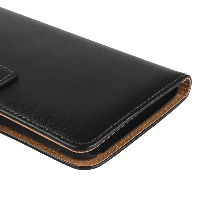 Genuine Split Leather Wallet Magnetic Flip Case for LG G5 / G5 SE - Black