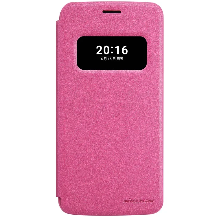 NILLKIN Sparkle Series View Window Leather Shell for LG G5/G5 SE - Red