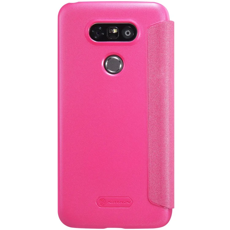 NILLKIN Sparkle Series View Window Leather Shell for LG G5/G5 SE - Red