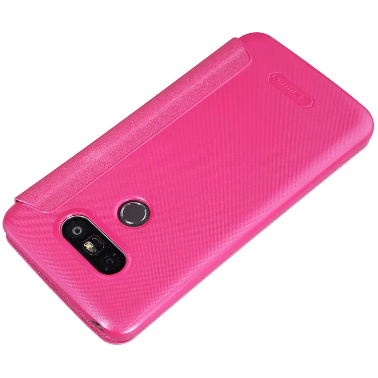 NILLKIN Sparkle Series View Window Leather Shell for LG G5/G5 SE - Red
