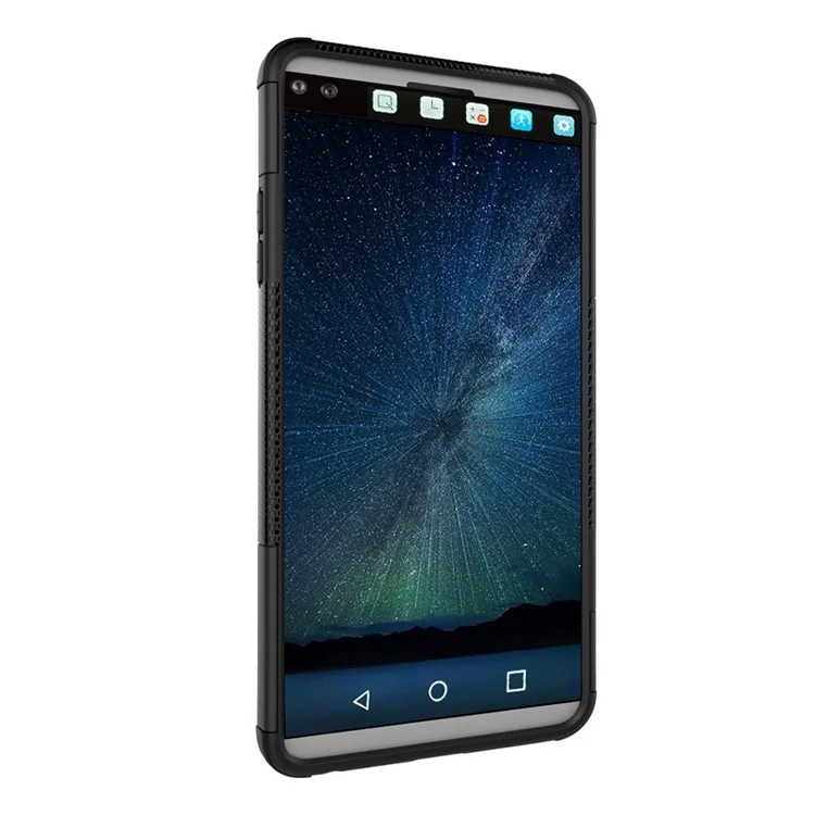 Hybrid PC + TPU Case Dual Guard with Kickstand for LG V20 - Black