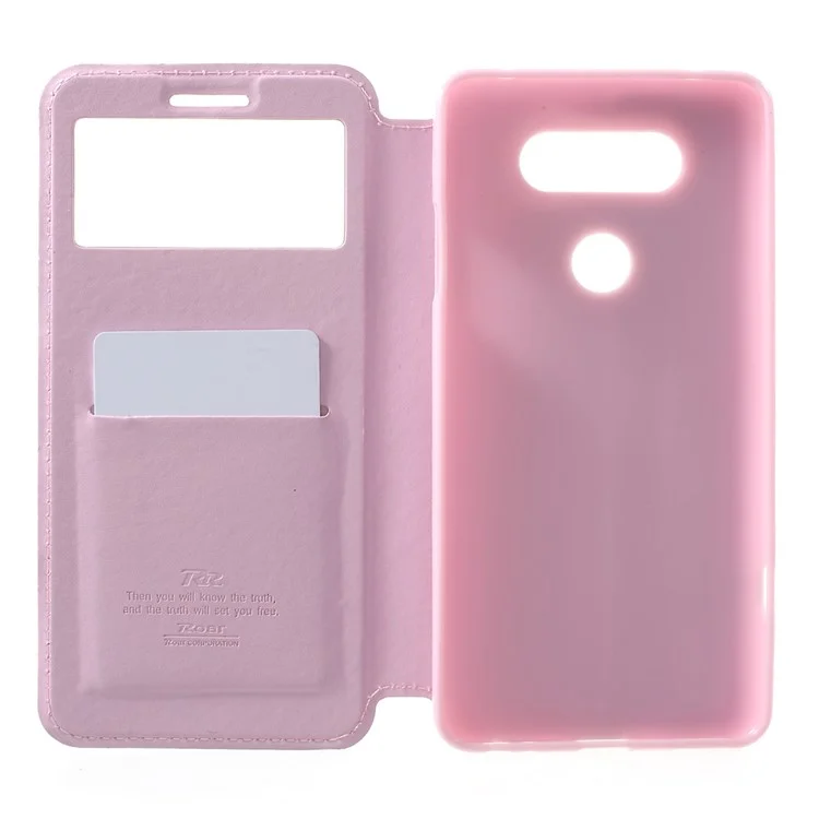 ROAR KOREA Noble Leather View Magnetic Flip Case for LG V20 - Pink