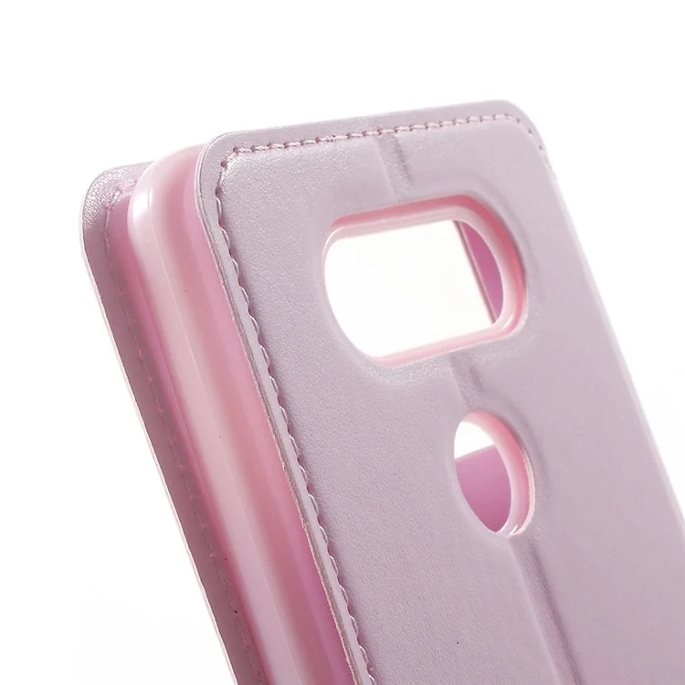 ROAR KOREA Noble Leather View Magnetic Flip Case for LG V20 - Pink
