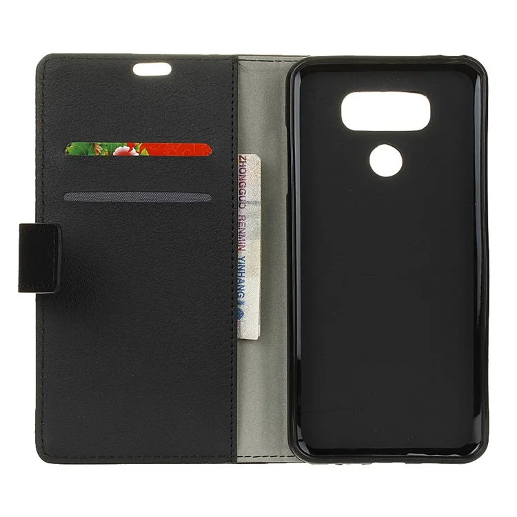 Wallet Leather Stand Case Phone Accessory for LG G6 - Black