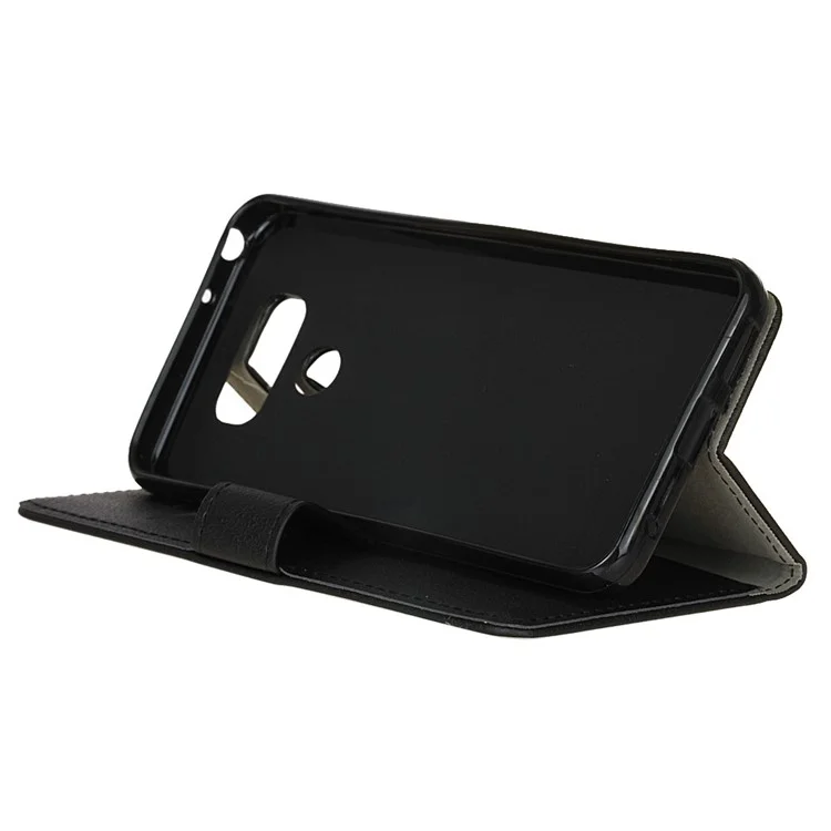 Wallet Leather Stand Case Phone Accessory for LG G6 - Black