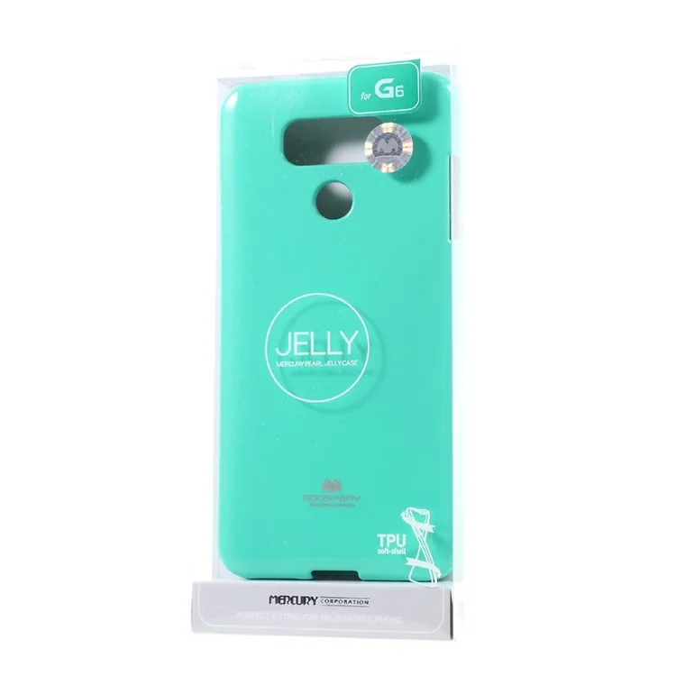 MERCURY GOOSPERY Glitter Powder Jelly TPU Skin Case for LG G6 - Cyan