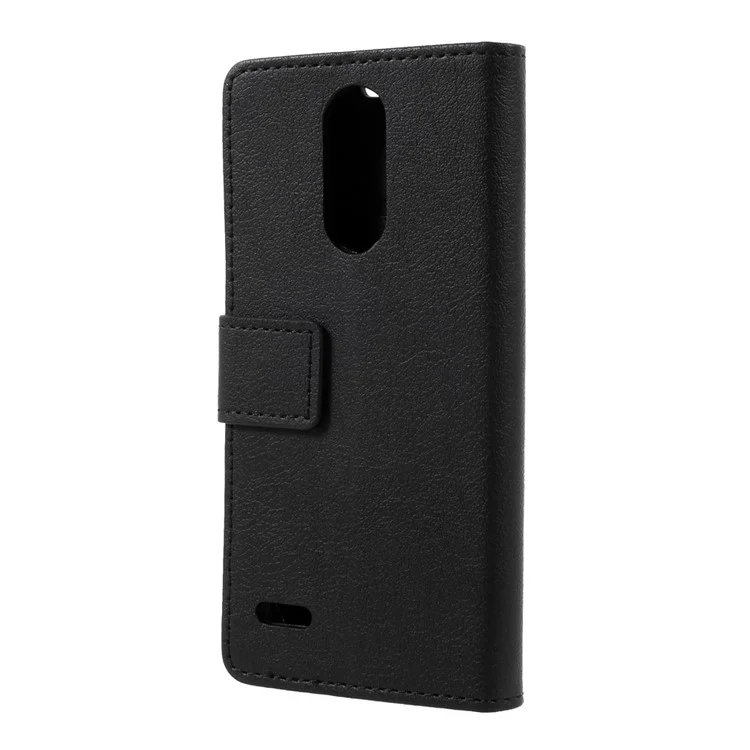 For LG K4 (2017) EU Version Flip Stand Wallet PU Leather Case Accessory - Black