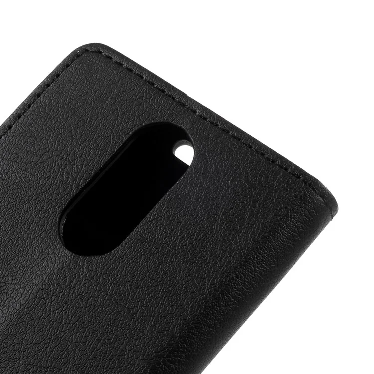 For LG K4 (2017) EU Version Flip Stand Wallet PU Leather Case Accessory - Black