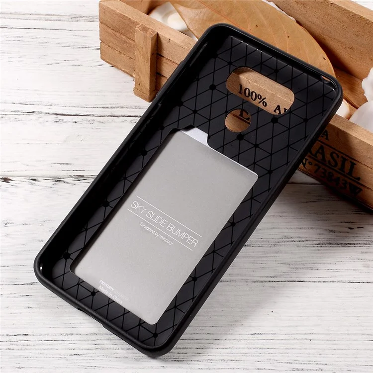 MERCURY GOOSPERY Sky Sliding Hybrid Card Holder Phone Case (TPU + PC) for LG G6 - Black