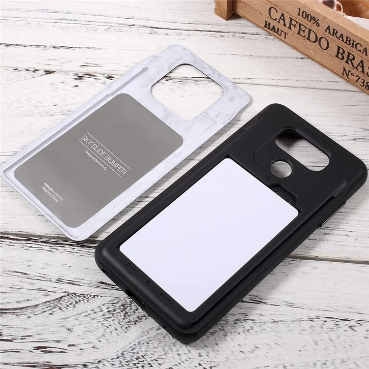 MERCURY GOOSPERY Sky Sliding Hybrid Card Holder Phone Case (TPU + PC) for LG G6 - Black