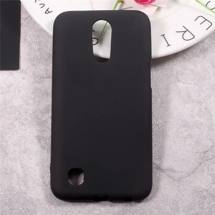 Matte Anti-fingerprint Soft TPU Protective Case for LG K10 (2017) - Black