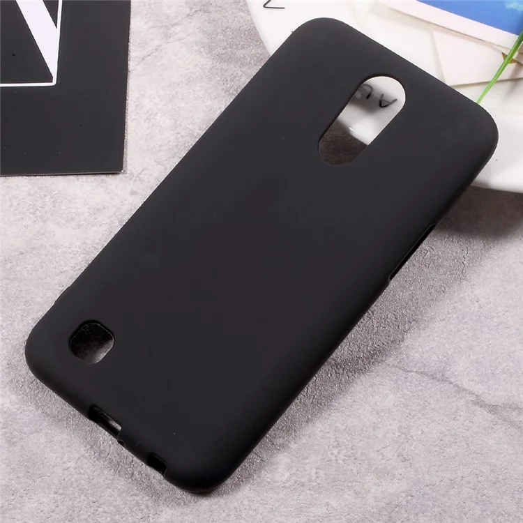 Matte Anti-fingerprint Soft TPU Protective Case for LG K10 (2017) - Black