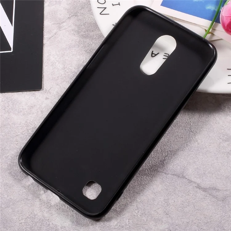Matte Anti-fingerprint Soft TPU Protective Case for LG K10 (2017) - Black