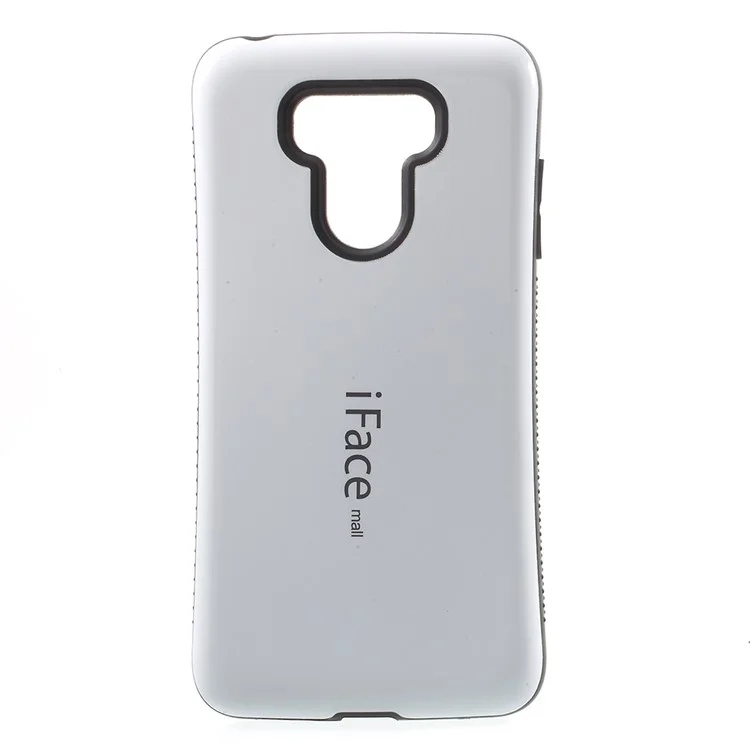 IFACE MALL for LG G6 Non-slip Grains on Two Sides PC + TPU Protection Mobile Phone Cover - White