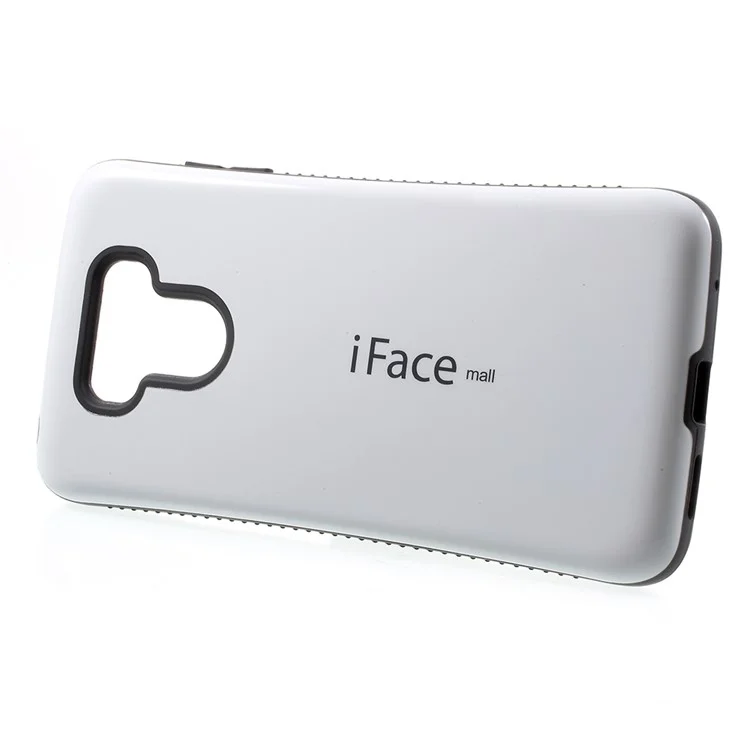 IFACE MALL for LG G6 Non-slip Grains on Two Sides PC + TPU Protection Mobile Phone Cover - White