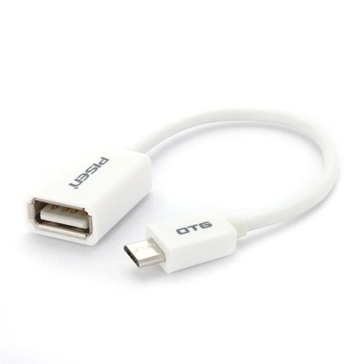 Pisen Micro USB OTG Cable 15cm for Samsung Sony - White