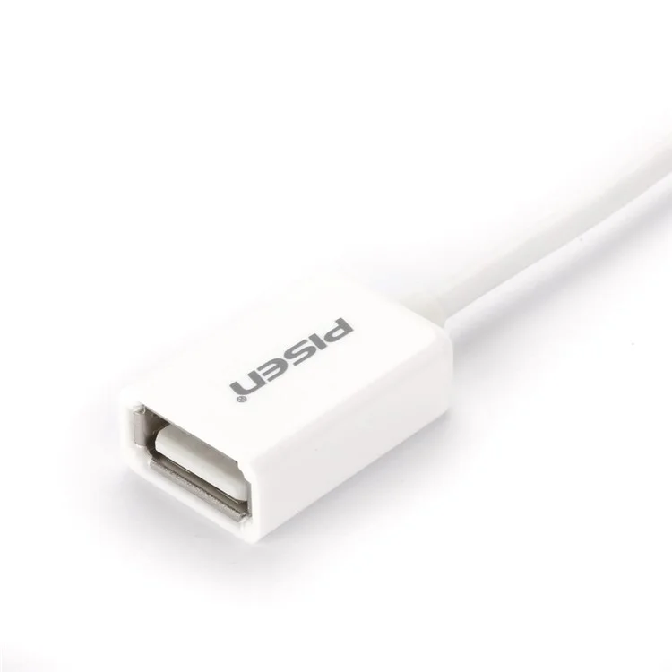 Pisen Micro USB OTG Cable 15cm for Samsung Sony - White