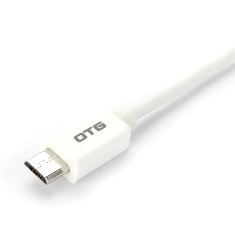 Pisen Micro USB OTG Cable 15cm for Samsung Sony - White