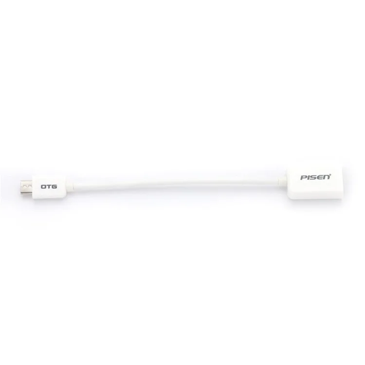 Pisen Micro USB OTG Cable 15cm for Samsung Sony - White