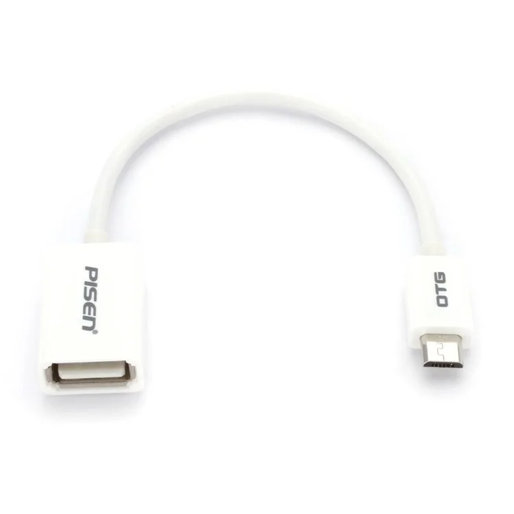 Pisen Micro USB OTG Cable 15cm for Samsung Sony - White