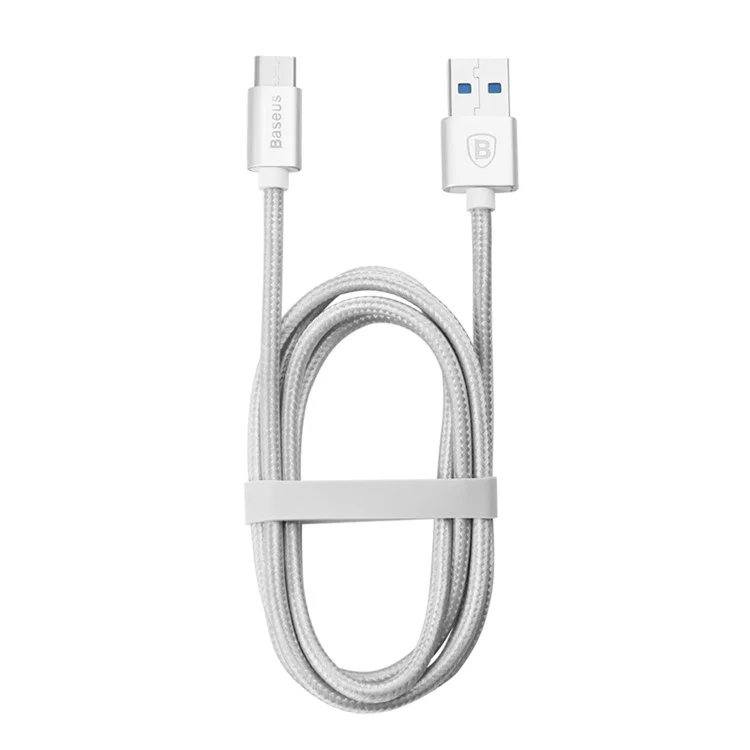 BASEUS Sharp Series USB 3.1 Type-C Data Sync Charge Cable for Apple MacBook/ Nokia N1/ LeTV Mobile Phone - Silver Color