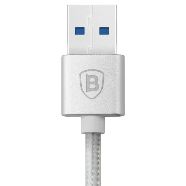 BASEUS Sharp Series USB 3.1 Type-C Data Sync Charge Cable for Apple MacBook/ Nokia N1/ LeTV Mobile Phone - Silver Color