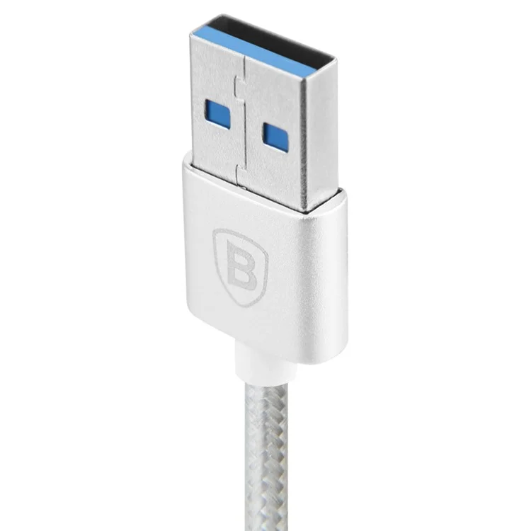 BASEUS Sharp Series USB 3.1 Type-C Data Sync Charge Cable for Apple MacBook/ Nokia N1/ LeTV Mobile Phone - Silver Color