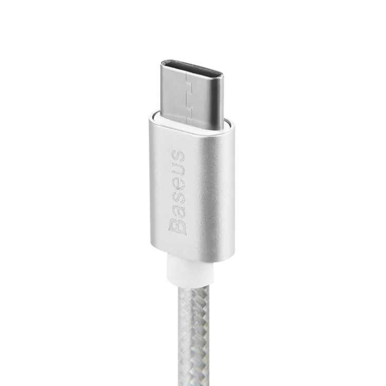 BASEUS Sharp Series USB 3.1 Type-C Data Sync Charge Cable for Apple MacBook/ Nokia N1/ LeTV Mobile Phone - Silver Color