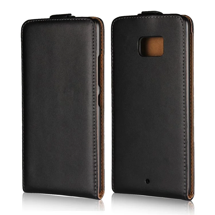 Split Leather Vertical Flip Cell Phone Protective Case for HTC U Ultra - Black - Black