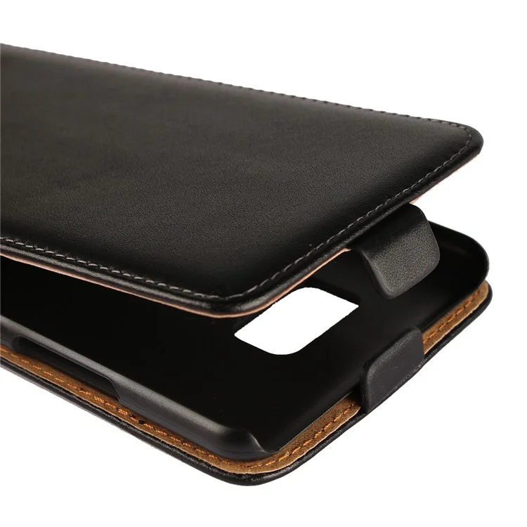 Split Leather Vertical Flip Cell Phone Protective Case for HTC U Ultra - Black - Black