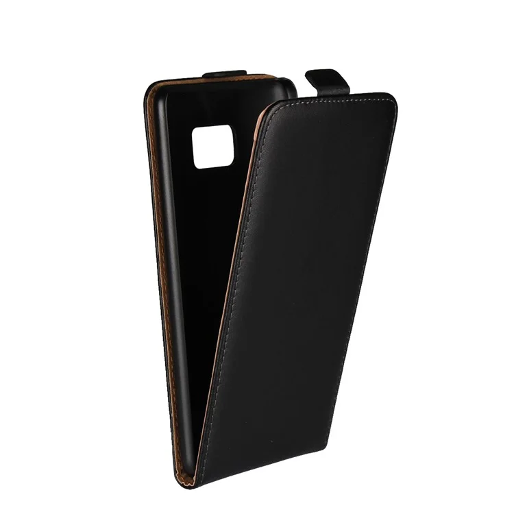 Split Leather Vertical Flip Cell Phone Protective Case for HTC U Ultra - Black - Black