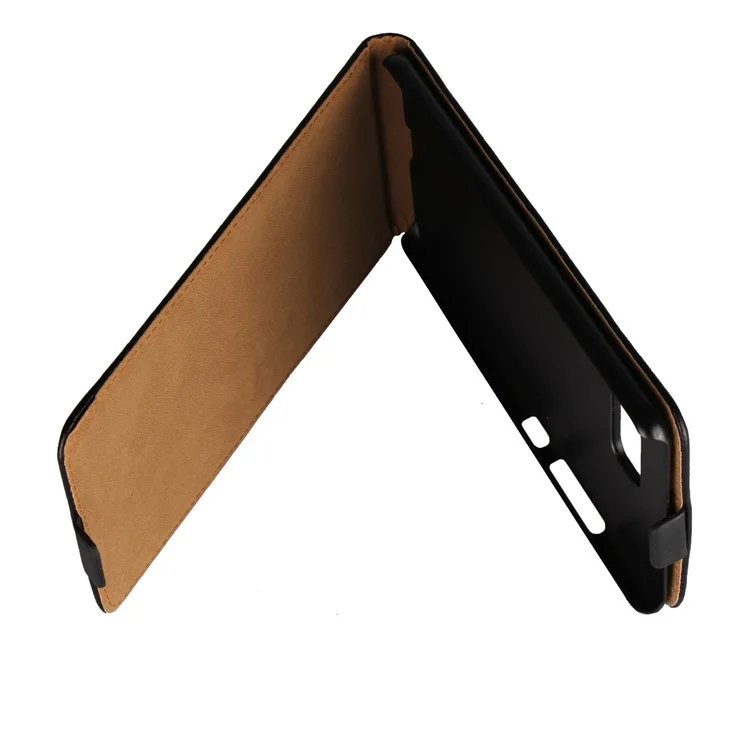Split Leather Vertical Flip Cell Phone Protective Case for HTC U Ultra - Black - Black