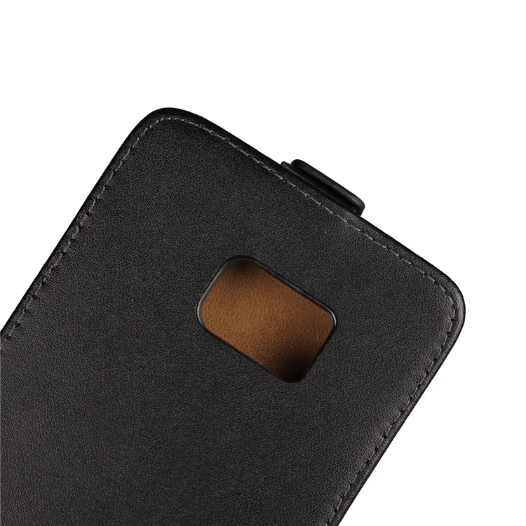 Split Leather Vertical Flip Cell Phone Protective Case for HTC U Ultra - Black - Black