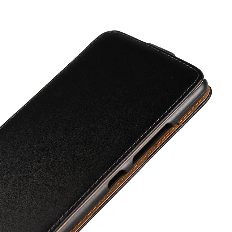 Split Leather Vertical Flip Cell Phone Protective Case for HTC U Ultra - Black - Black