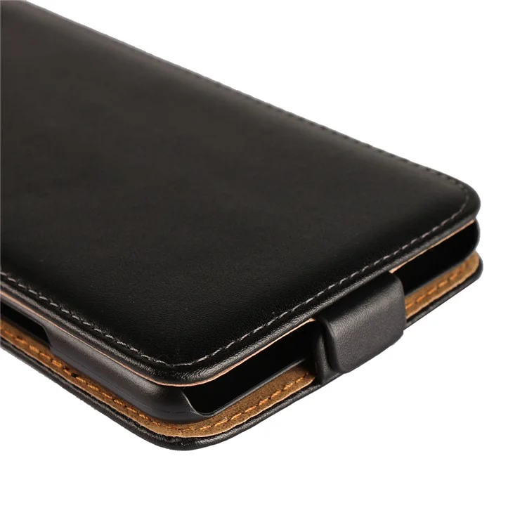 Split Leather Vertical Flip Cell Phone Protective Case for HTC U Ultra - Black - Black