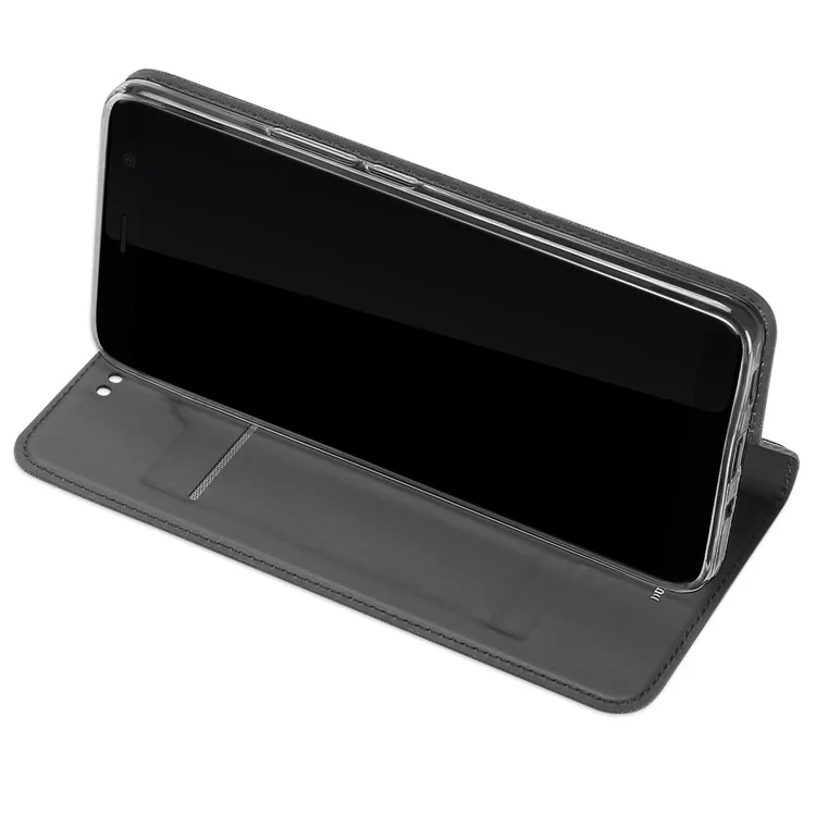 DUX DUCIS Skin Pro Series for HTC U11 Plus Card Holder Leather Flip Phone Cover - Dark Grey