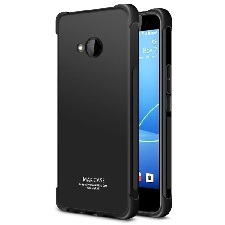 IMAK Silky Anti-drop TPU Mobile Cover + Screen Protector Film for 	HTC U11 Life - Metal Black