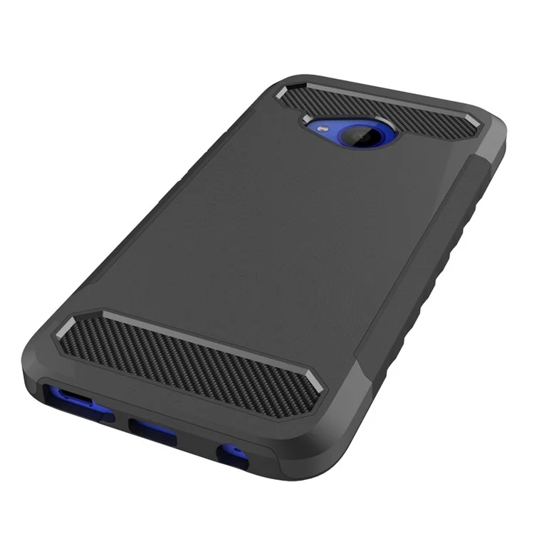 Carbon Fiber Texture PC + TPU Hybrid Back Case for HTC U11 Life - Black