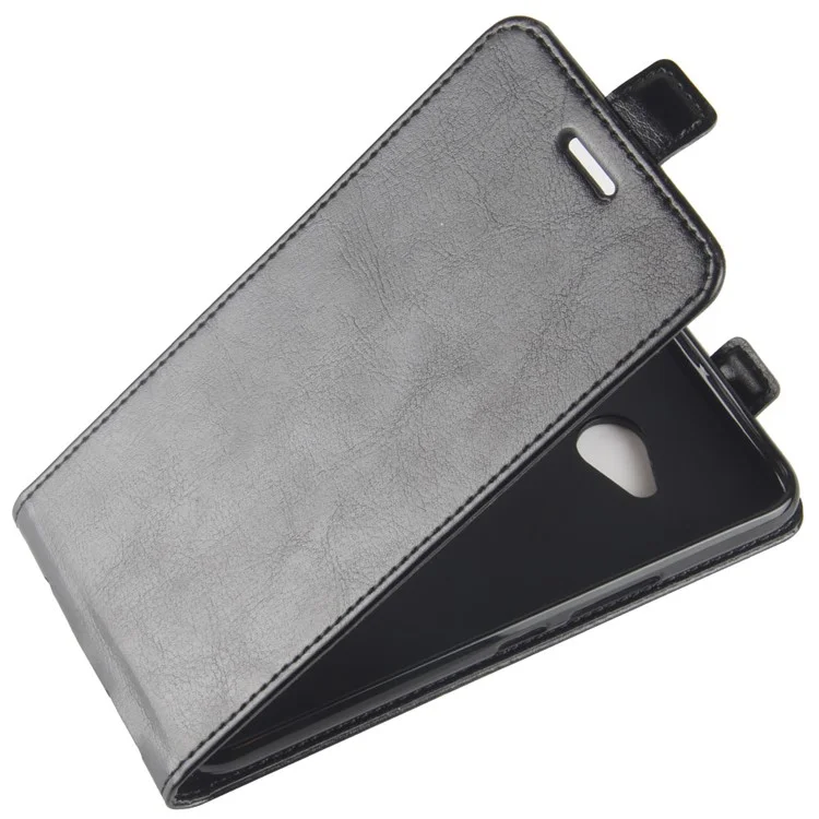 Crazy Horse Vertical Flip PU Leather Case for HTC U11 Life - Black