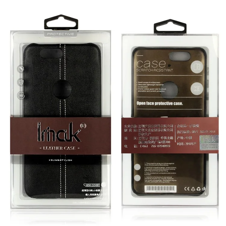 IMAK Ruiyi Series Crocodile Texture Leather Coated Plastic Phone Case for HTC U11+ - Black
