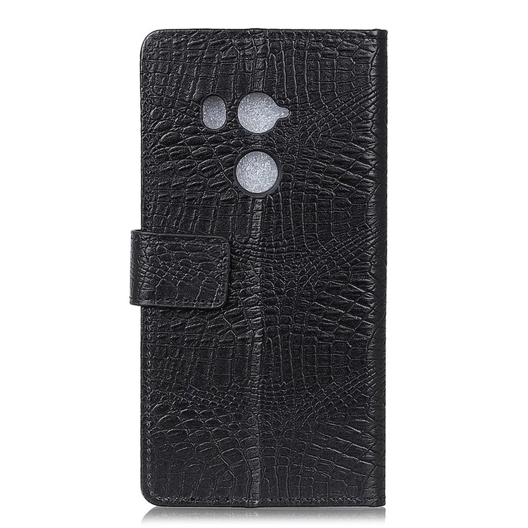 Crocodile Texture PU Leather Wallet Case for HTC U11 Eyes - Black
