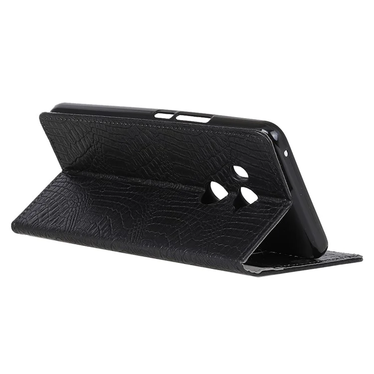 Crocodile Texture PU Leather Wallet Case for HTC U11 Eyes - Black