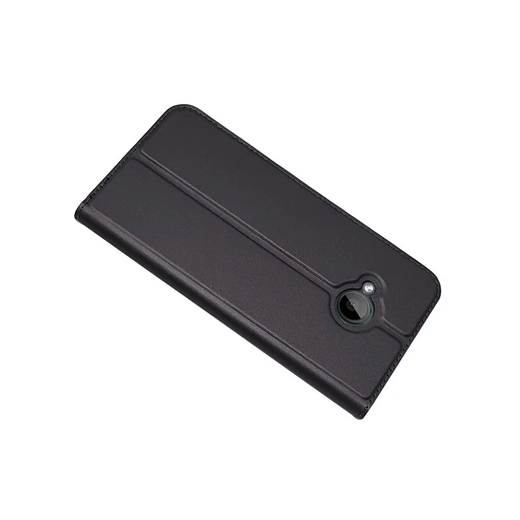Magnetic Adsorption PU Leather Card Holder Phone Case for HTC U11 Life - Black