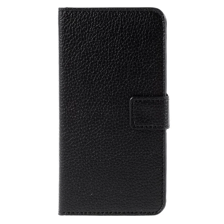 Lychee Texture Wallet Leather Case for HTC One A9 with Stand - Black