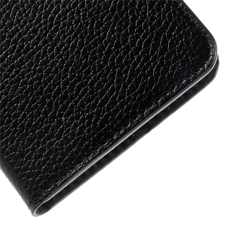 Lychee Texture Wallet Leather Case for HTC One A9 with Stand - Black
